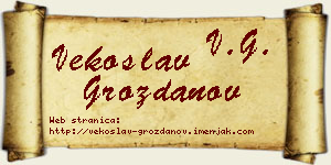 Vekoslav Grozdanov vizit kartica